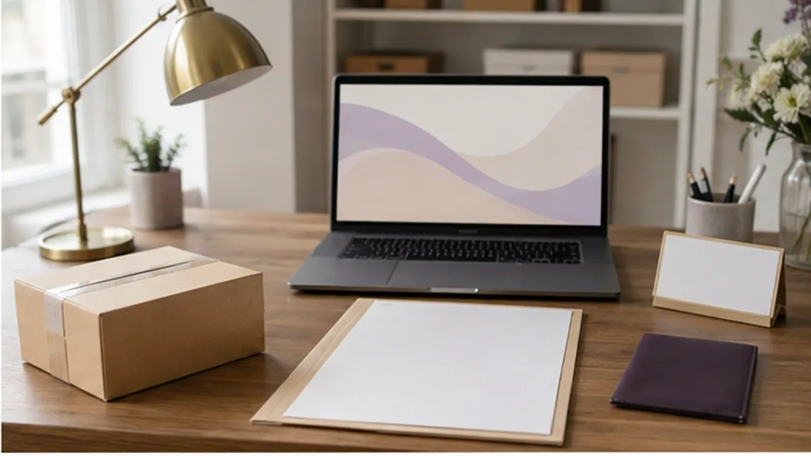 Layered mother-of-pearl agreement folio within a champagne-gold orbit — visual context for Business and trader information